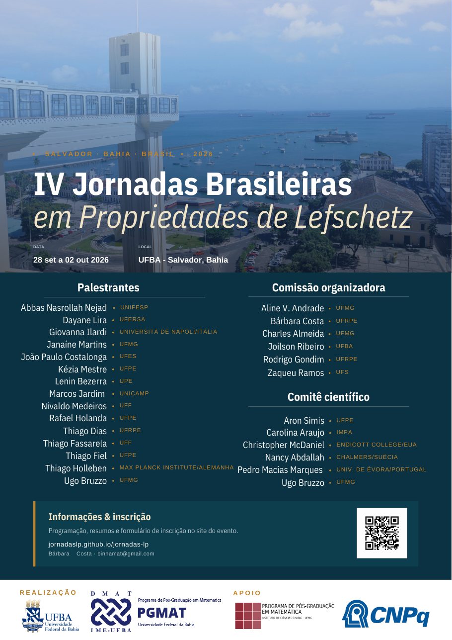 Cartaz da IV Jornadas Brasileiras em Propriedades de Lefschetz